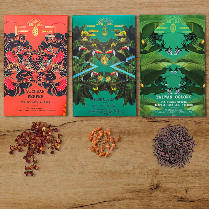 Asian Flavors (NEW) Chocolate Bars by Conspiracy Chocolate