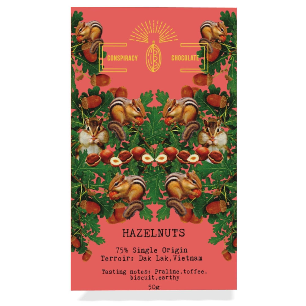 Hazelnuts Chocolate Bars by Conspiracy Chocolate