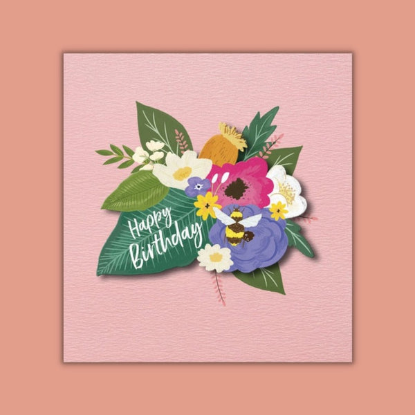 Happy Birthday (Flowers) - Greeting Card